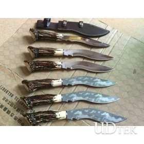 Nepal - FY little dogleg fixed blade knife (Mirror and Titanium) UD50071 
